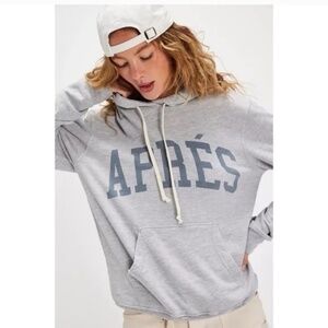 NWT Free People x Original Retro Brand Apres Hoodie in Vintage Heather Grey NWT